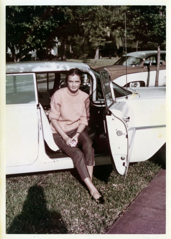 Roxcy Bolton sitting in a car.