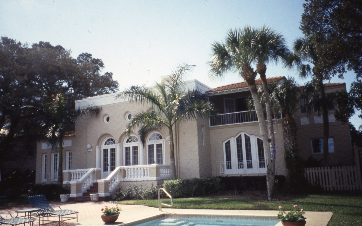 Photographs of the William J. Burns House on St. Armands Key in Sarasota.