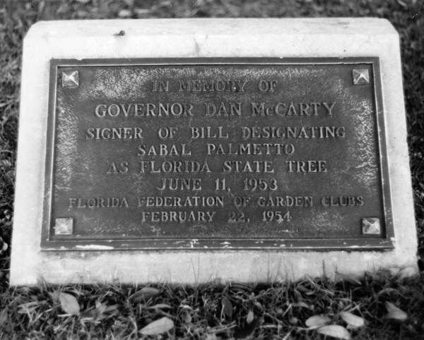 Monument honoring Governor Dan McCarty - Tallahassee, Florida.