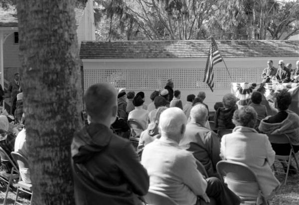 View of audience at the opening ceremonies for Kingsley Plantation State Park - Jacksonville, Florida
