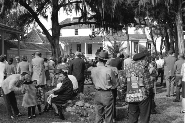 View of audience at the opening ceremonies for Kingsley Plantation State Park - Jacksonville, Florida.