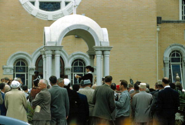 Outdoor epiphany religious service for the Greek Orthodox Community - Tarpon Springs, Florida