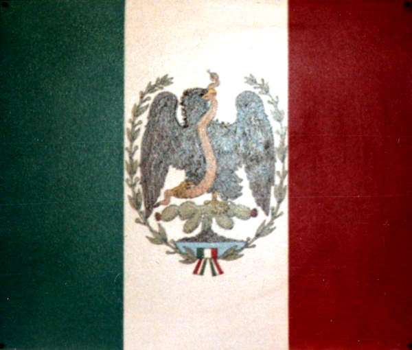 Mexican flag flown by privateer Luis Aury.
