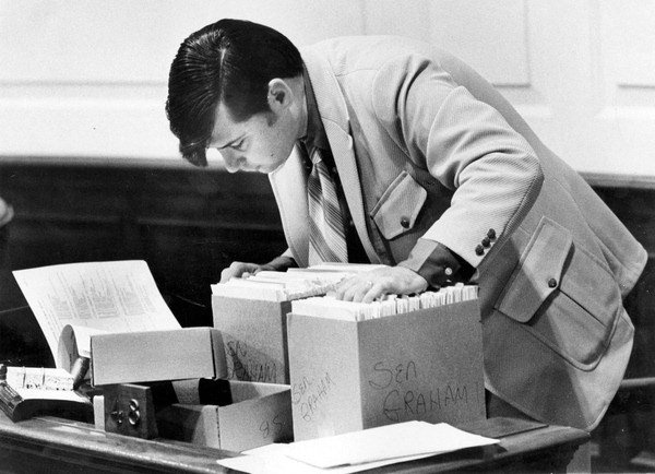 Florida Senator Bob Graham filing bills