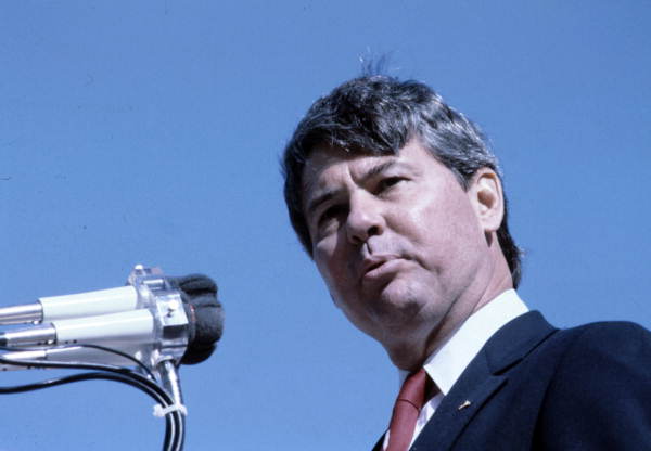 Florida Governor Bob Graham delivering an inaugural address.