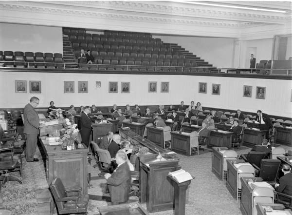 Florida legislative senator F. Wilson Carraway addressing the Florida senate.