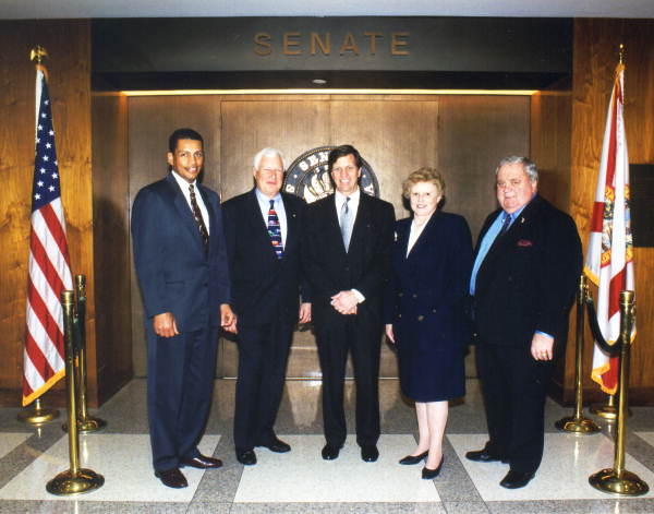 2000-2002 Senate Leadership members posing for a group portrait - Tallahassee, Florida.