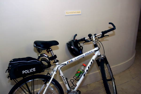 FDLE Capitol Police bicycle at the R.A. Gray Building in Tallahassee, Florida.