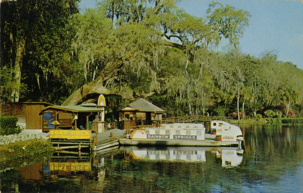 Glass bottom boats docked at Rainbow Springs.