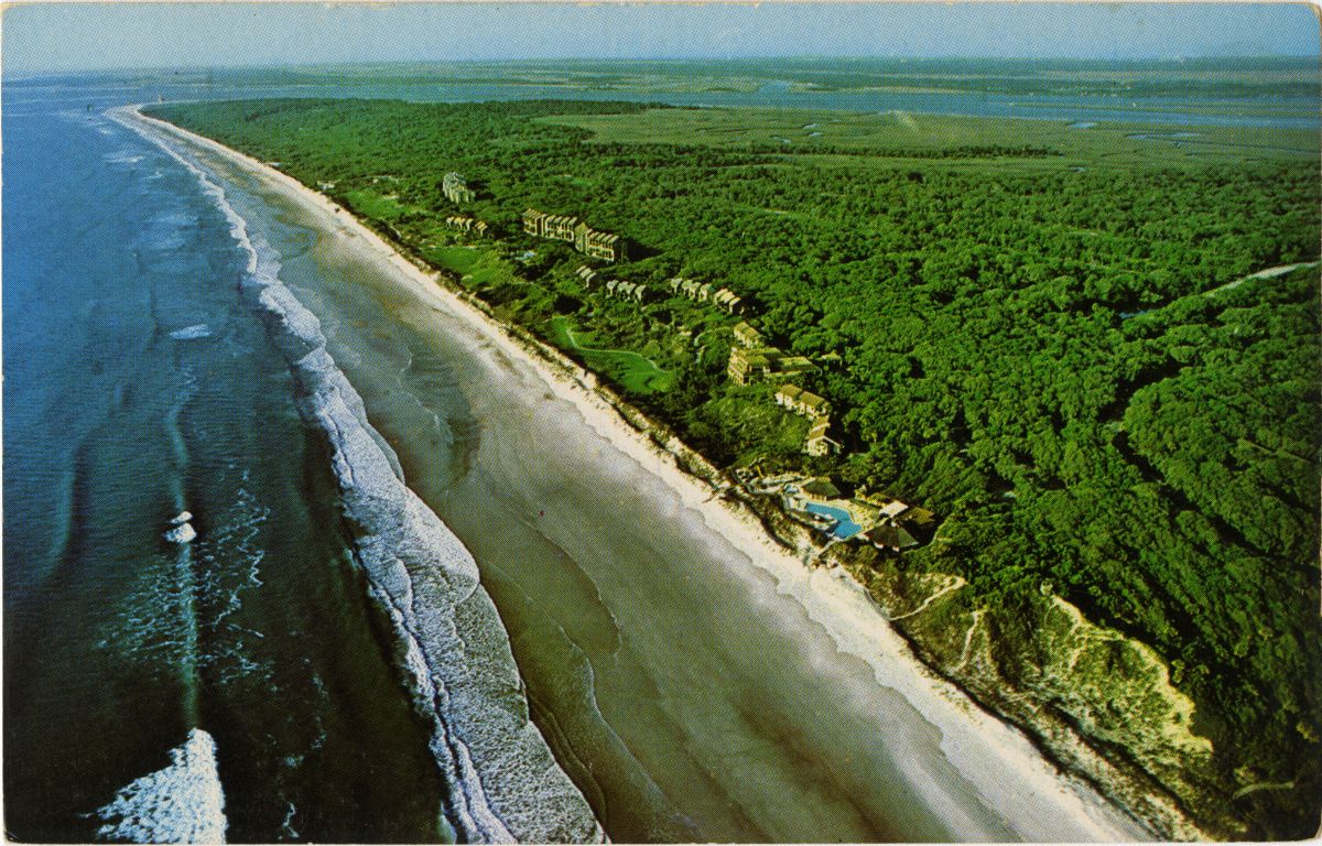 Aerial view overlooking the Amelia Island Plantation resort.