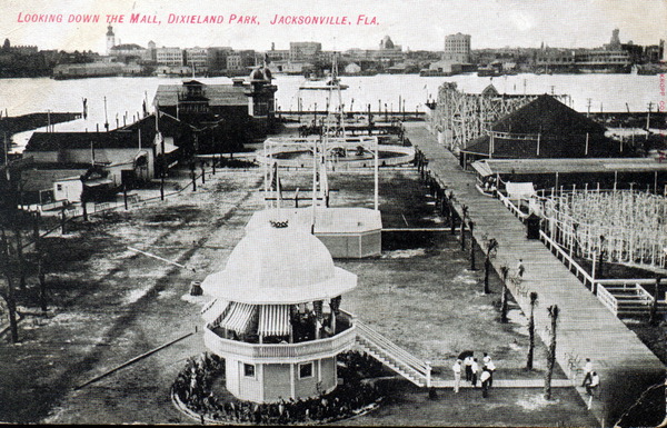Looking down the mall, Dixieland Park- Jacksonville, Florida.