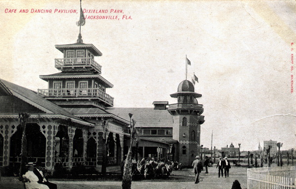 Cafe and dancing pavilion, Dixieland Park- Jacksonville, Florida.