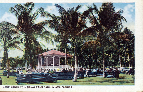 Band concert in Royal Palm Park - Miami, Florida