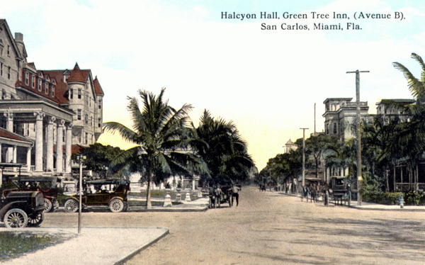 Halycon Hall, Green Tree Inn (Avenue B) - San Carlos, Miami, Florida.