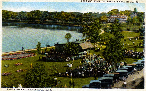 Band concert in Lake Eola park.
