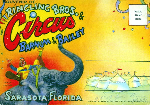 Souvenir of Ringling Brothers and Barnum & Bailey Circus - Sarasota, Florida