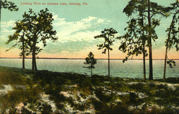 Looking west on Jackson Lake - Sebring, Florida.