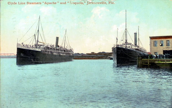 Clyde line steamers Apache and Iroquois - Jacksonville, Florida.