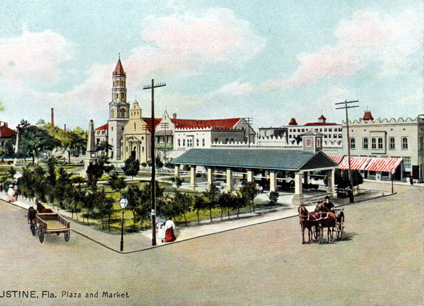Saint Augustine, Florida, plaza and market