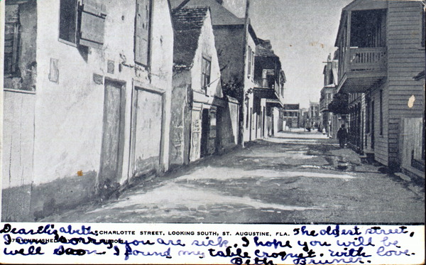 Charlotte Street, looking south, Saint Augustine, Florida.