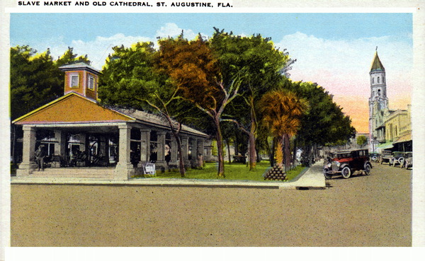 Slave Market and old cathedral, Saint Augustine, Florida