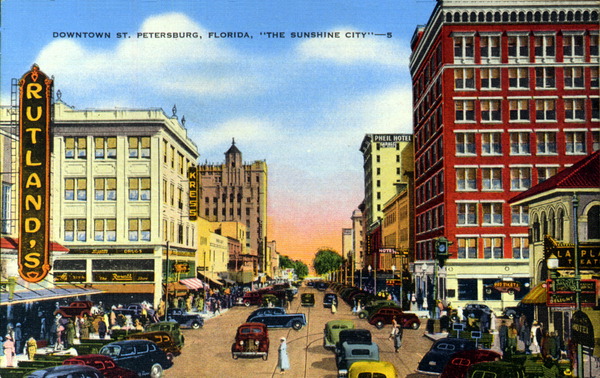 Downtown Saint Petersburg, Florida, the sunshine city