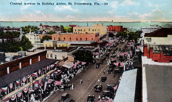 Central Avenue in holiday attire - Saint Petersburg, Florida