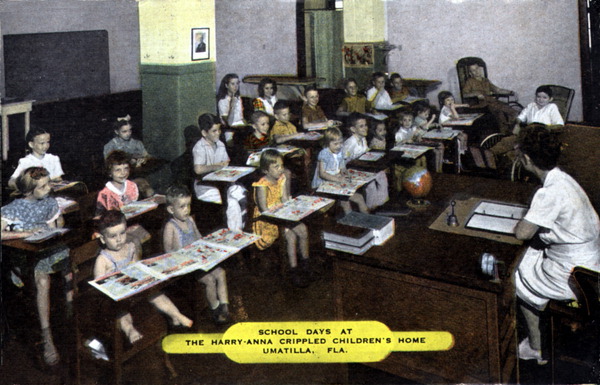 School days at the Harry-Anna Crippled Children's Home - Umatilla, Florida