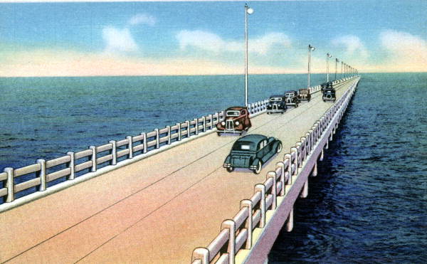 Gandy Bridge spanning Tampa Bay between St. Petersburg and Tampa - Saint Petersburg, Florida