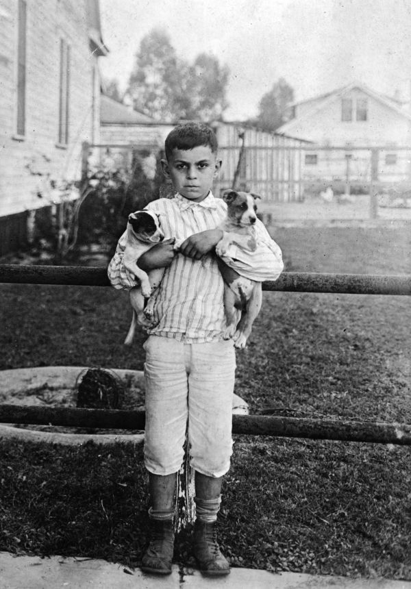 Marcus Aurel Rosin with puppies - Arcadia.