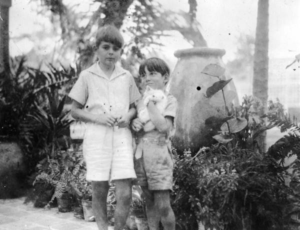 Ernest Hemmingway's sons, Patrick and Gregory, in Cuba.