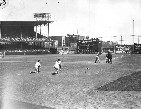 Dodgers and Pirates baseball game at Ebbetts field