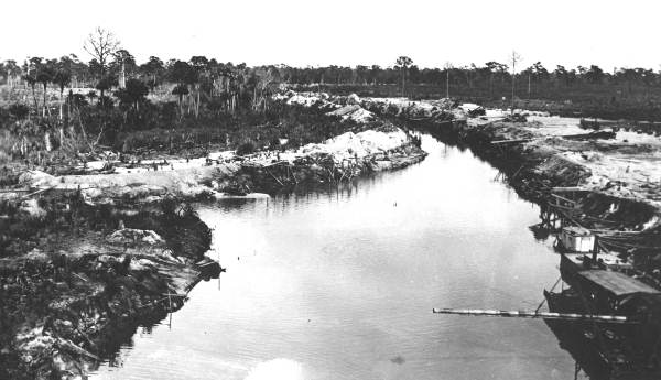Everglades drainage project canal.