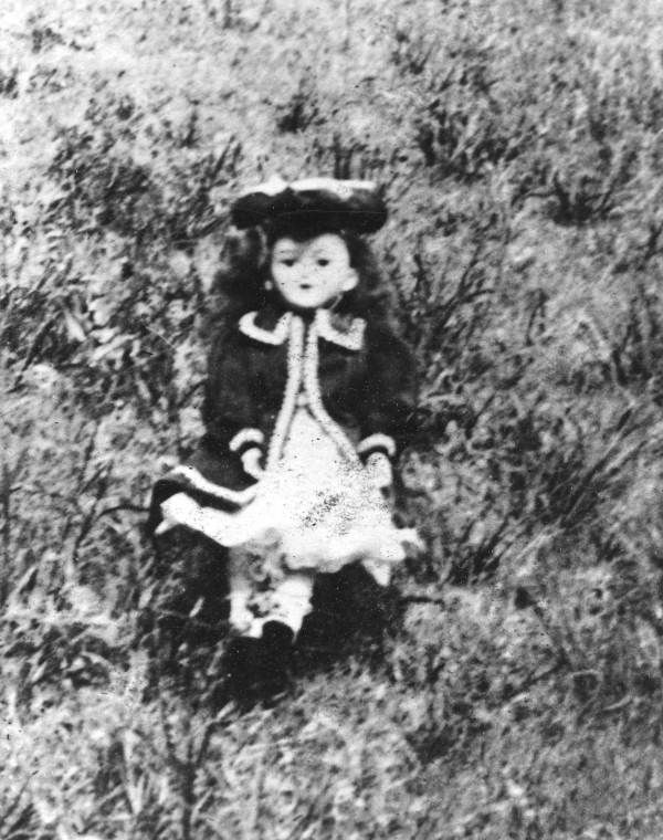 Doll in grass