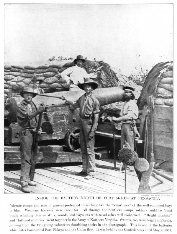"Inside the battery north of Fort McRee at Pensacola".