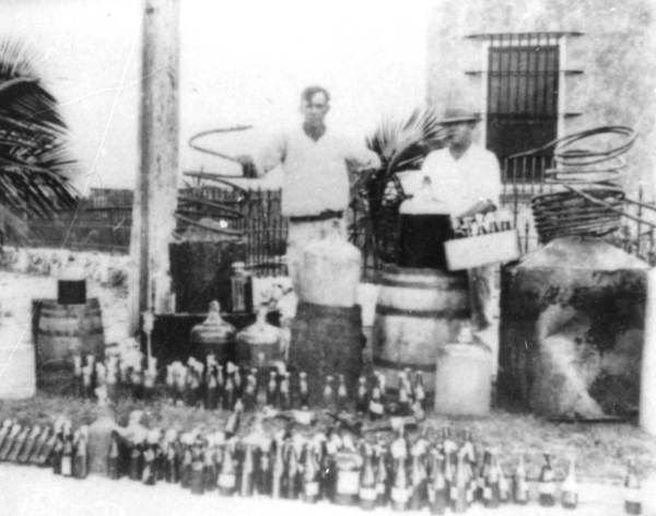 Men with bottles.