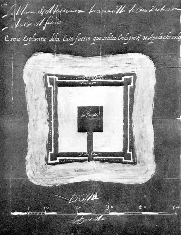 Drawing of Fort Apalachicola.
