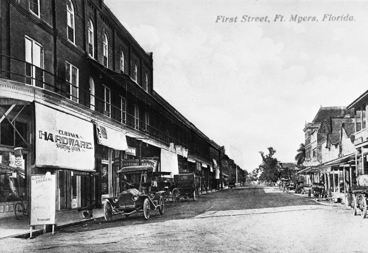 First Street before it was paved - Fort Myers, Florida..