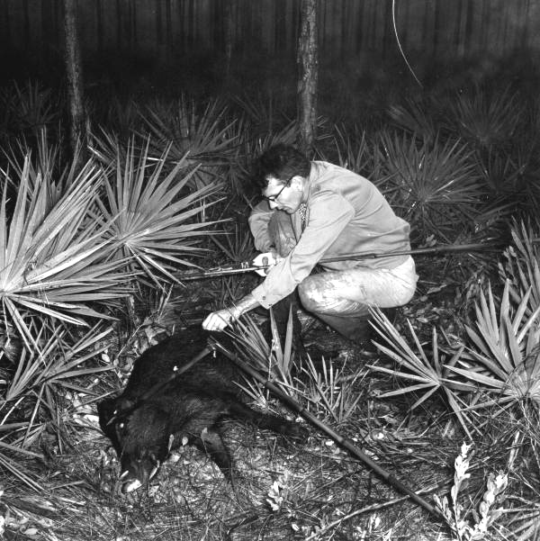 Hunter with his prey.