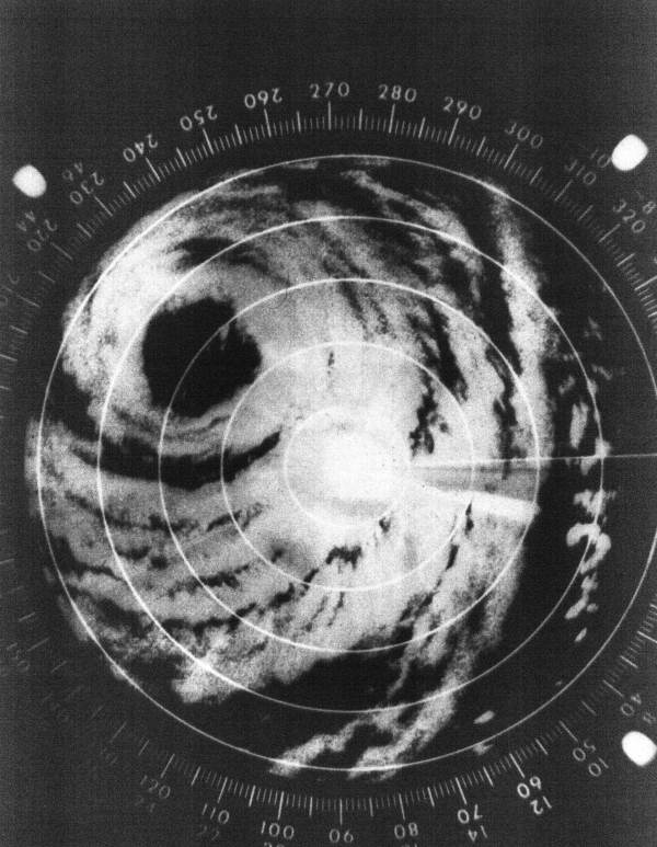 Miami radar of Hurricane Betsy.