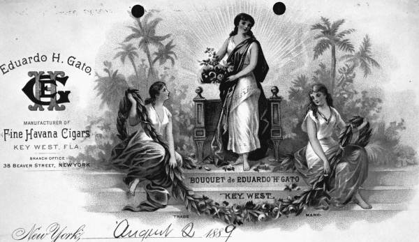 Letterhead of cigar manufacturer Eduardo H. Gato.