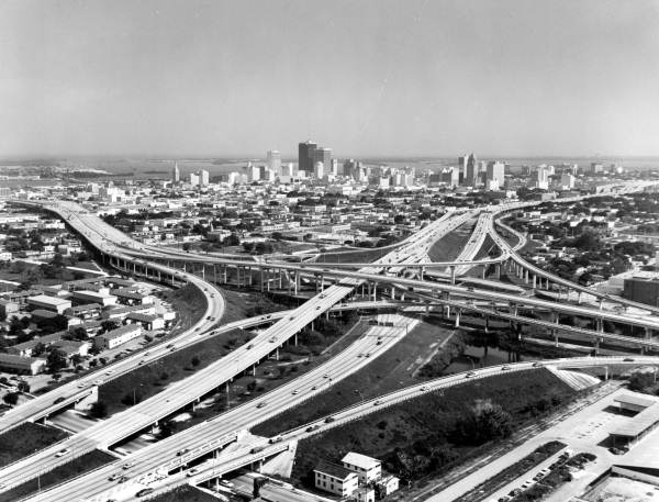 Aerial view of 36th Street interchange - Miami, Florida.