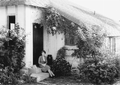 Marjory Stoneman Douglas on the steps of her home.