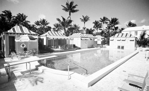 Cabanas and pool area of Mar-a-Lago.