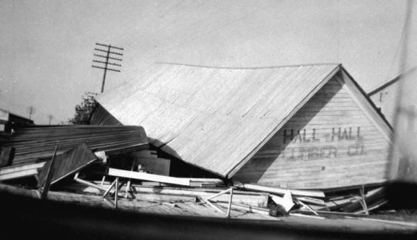 Destruction of business by hurricane