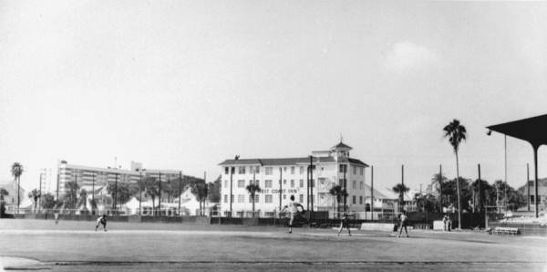 Men playing baseball : Saint Petersburg, Florida.