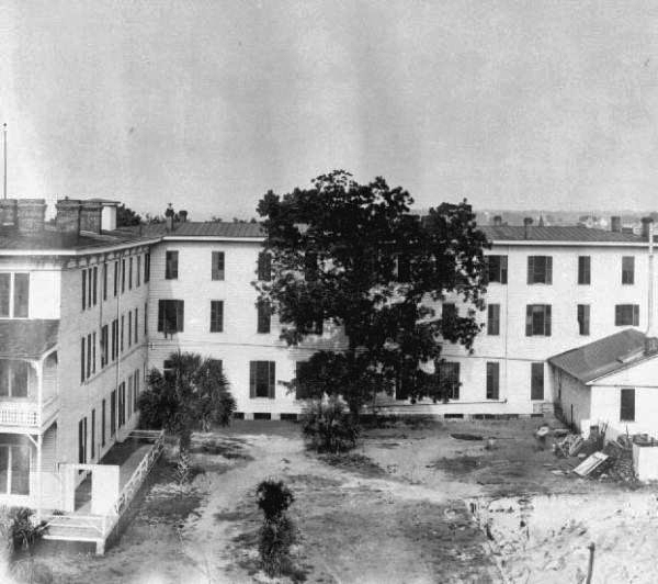 View of the Sanford House hotel.