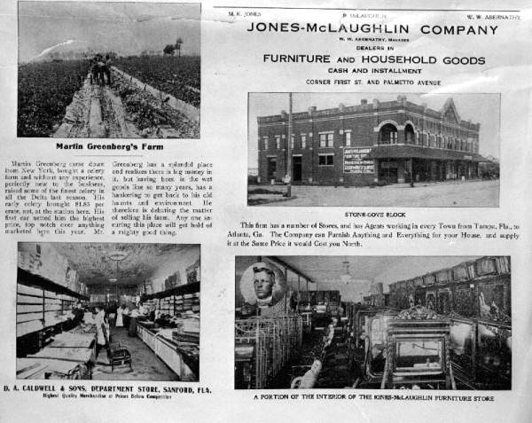 Advertisement for a few Sanford businesses
