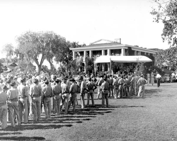 Confederate veterans' ceremony at the Gamble Plantation Judah P. Benjamin Memorial