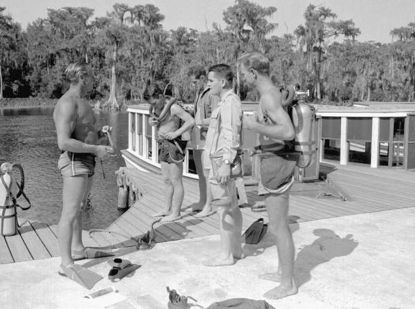 Part of the crew of "Creature from the Black Lagoon".